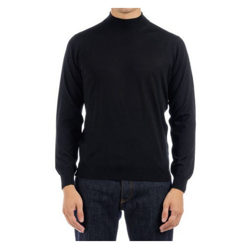 FILIPPO DE LAURENTIIS maglioni uomo filippo de laurentiis - lupetto ml royal merino - nero da uomo