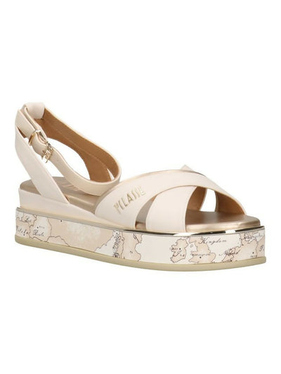 Alviero Martini 1° Classe Sandali platform con stampa Geo white