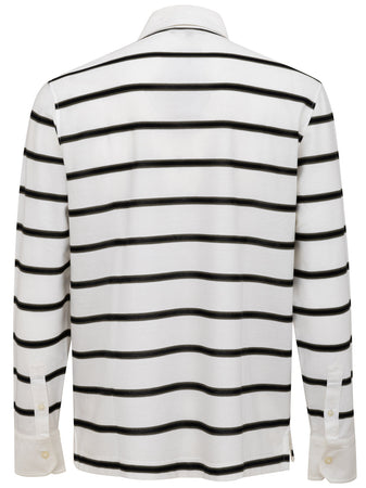 CANALI Polo Canali manica lunga a righe da uomo