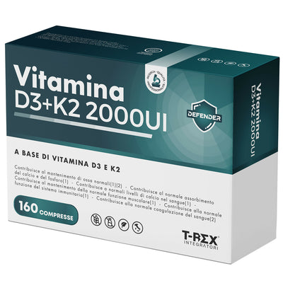 Vitamina d3 + vitamina k2, 160 compresse ad alto dosaggio per cuore e ossa