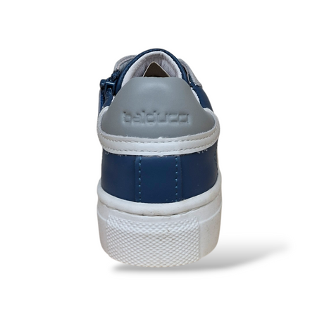 Sneakers Bambino Balducci Butter Pelle Blu Grigio Made in Italy
