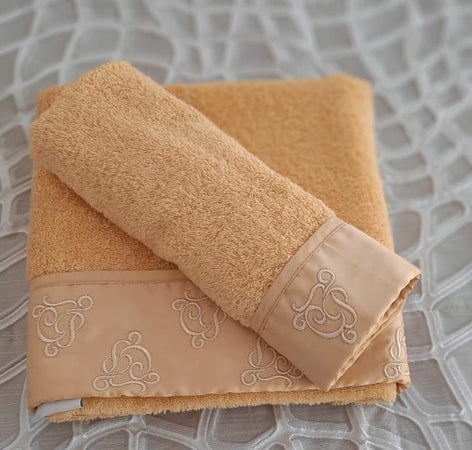 Set Asciugamani Carlo Pignatelli Emblema Spugna di Cotone