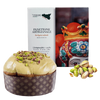 Tesori di sicilia panettone artigianale al pistacchio 1kg, scatola siciliana a donna elisabetta panettone a lievitazione naturale, idea regalo natale