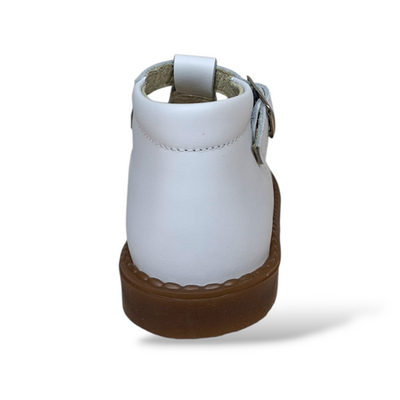 Scarpe Occhi di Bue Bambino PANYNO Bianco Pelle con Fibbia – Primi Passi e Cerimonia Eleganti