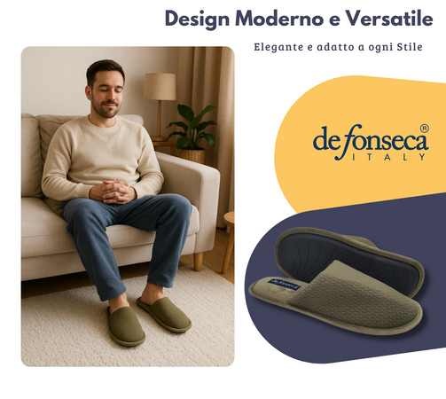 de fonseca Calde Ciabatte Uomo Donna, Pantofole Invernali Chiuse da Casa, Lavabili e per Ospiti