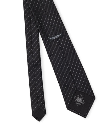 Dolce &amp; Gabbana Cravatta con stampa geometrica in seta da uomo