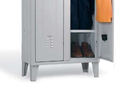 Pianetto portascarpe per armadio spogliatoio quadruplo MONOBLOCCO