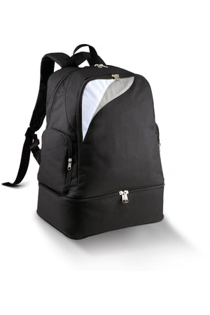 Zaino Multisport Nero con Fondo Rigido Sacca Sportiva con Reparto Scarpe