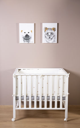 Quadro Childhome Dipinto a Olio Orso Polare + Oro