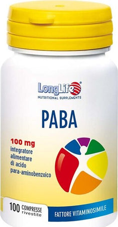 PABA-integratore-alimentare-100-compresse-Long-Life