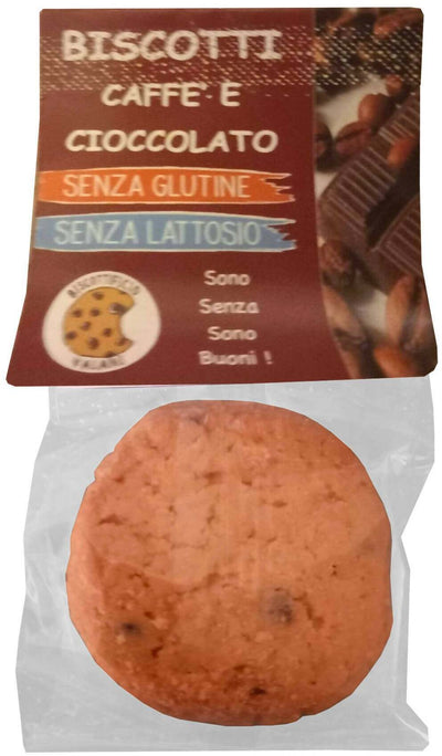 Pacchetto di 3 biscotti senza glutine e senza lattosio di 35g caffè e cioccolato ( biscottificio artigianale vaiaani).