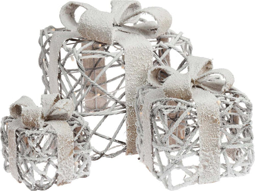 Pacchi regalo con telaio in metallo con led per decorazioni natalizie set 3 Casa e cucina/Decorazioni per interni/Addobbi e decorazioni per ricorrenze/Decorazioni natalizie/Luci natalizie/Catene luminose per esterni MagiediNatale.it - Altamura, Commerciovirtuoso.it