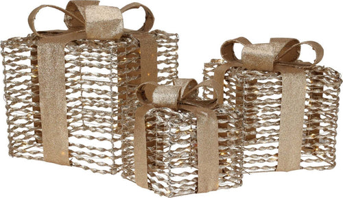 Pacchi regalo natalizi a LED, decorazione per interno ed esterno, set da 3 pezzi Casa e cucina/Decorazioni per interni/Addobbi e decorazioni per ricorrenze/Decorazioni natalizie/Luci natalizie/Catene luminose per esterni MagiediNatale.it - Altamura, Commerciovirtuoso.it