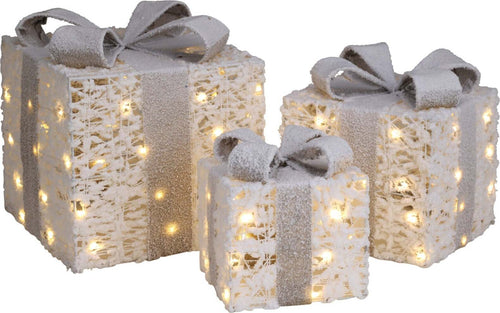 Pacchi regalo natalizi con LED luminosi, decorazione in rattan, set da 3 pezzi Casa e cucina/Decorazioni per interni/Addobbi e decorazioni per ricorrenze/Decorazioni natalizie/Luci natalizie/Catene luminose per esterni MagiediNatale.it - Altamura, Commerciovirtuoso.it