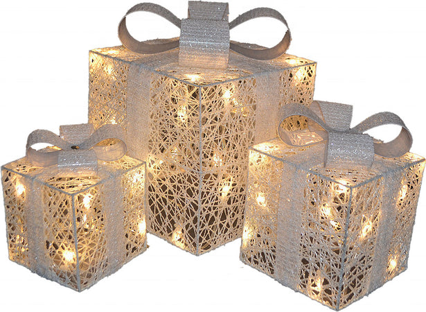 Pacchi regalo natalizi con LED luminosi, decorazione in rattan, set da 3 pezzi Casa e cucina/Decorazioni per interni/Addobbi e decorazioni per ricorrenze/Decorazioni natalizie/Luci natalizie/Catene luminose per esterni MagiediNatale.it - Altamura, Commerciovirtuoso.it