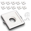 *STOCK* pacco da 10pz Portafaretto In Gesso Ceramico ad incasso 120x120x45mm foro tondo 40W GU10 IP20