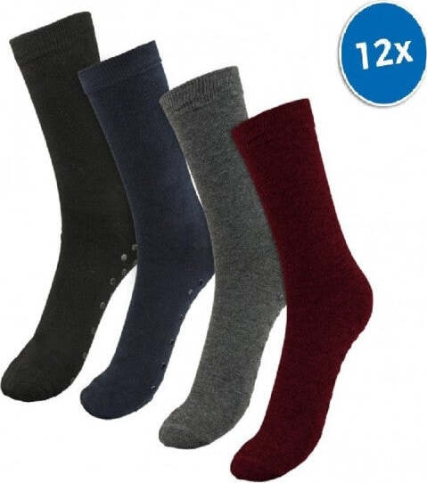 Pack-12-Paia-Calzini-Da-Donna-Mod.-Vera-Antiscivolo-Lt-1921a-Tg-Unica-35-Al-40
