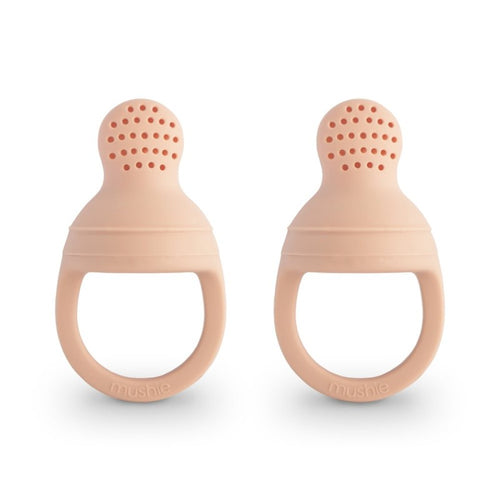 Set 2 Pz Succhietto Mangiafrutta Mushie Silicone