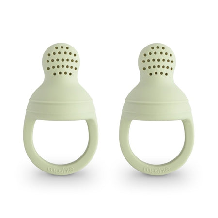 Set 2 Pz Succhietto Mangiafrutta Mushie Silicone