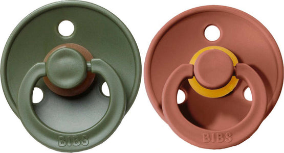 PACK 2 CIUCCI BIBS 0+COLOUR ROSSO MATTONE E VERDE OLIVA Prima infanzia/Succhietti e massaggiagengive/Succhietti La Casa Del Bebè - Napoli, Commerciovirtuoso.it