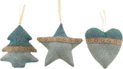 Pack 3 Pendenti in tessuto soggetti assortiti 10 cm Verde Casa e cucina/Hobby creativi/Materiali per hobby creativi/Tessuti Scontolo.net - Potenza, Commerciovirtuoso.it