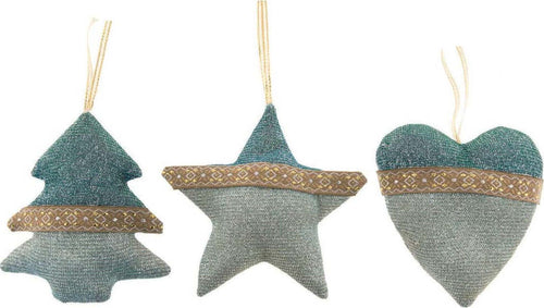 Pack 3 Pendenti in tessuto soggetti assortiti 10 cm Verde Casa e cucina/Hobby creativi/Materiali per hobby creativi/Tessuti Scontolo.net - Potenza, Commerciovirtuoso.it