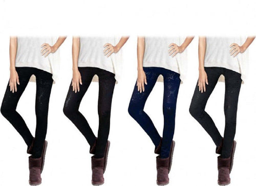 Pack 4 Leggings Fantasia Nordica Testurizzata Con Interno Felpato Taglia Unica Moda/Donna/Abbigliamento/Leggings Trade Shop italia - Napoli, Commerciovirtuoso.it