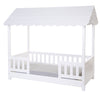 Struttura Letto Childhome con Tetto + 2 Sponde 70X140 cm Legno Bianco