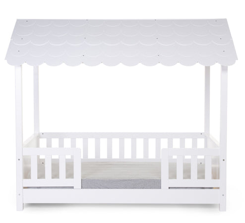 Struttura Letto Childhome con Tetto + 2 Sponde 70X140 cm Legno Bianco