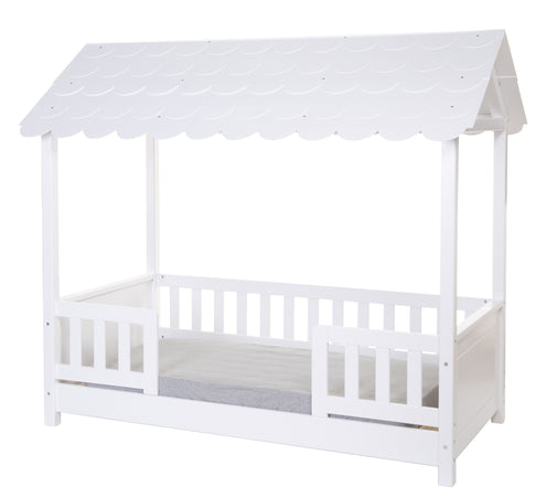 Struttura Letto Childhome con Tetto + 2 Sponde 70X140 cm Legno Bianco