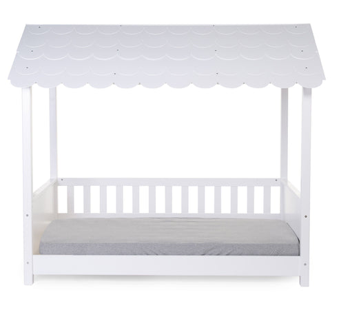 Struttura Letto Childhome con Tetto + 2 Sponde 70X140 cm Legno Bianco
