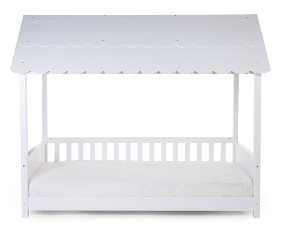 Struttura Letto Childhome con Tetto + 2 Sponde 90X200 cm Legno Bianco