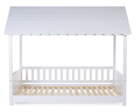 Struttura Letto Childhome con Tetto + 2 Sponde 90X200 cm Legno Bianco