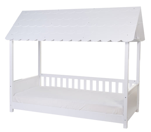 Struttura Letto Childhome con Tetto + 2 Sponde 90X200 cm Legno Bianco