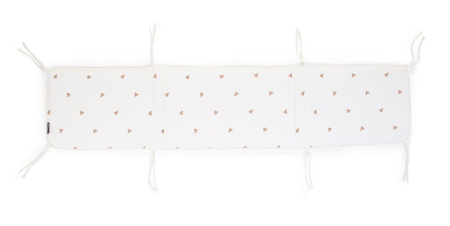 Paracolpi Letto Childhome 35x170 cm Jersey + Mussola Cuori