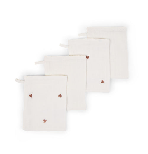 Mussole per Viso Childhome Cotone Off White 4 Pz Ecrù