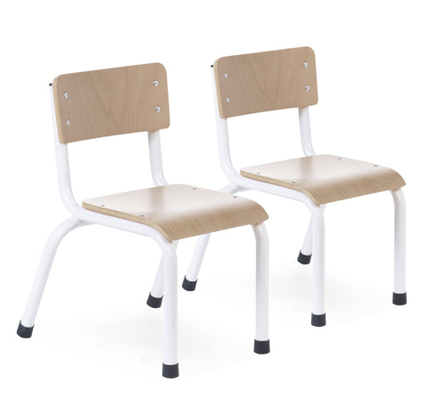 Sedie Bambino Childhome Metallo/Legno Bianco/Naturale