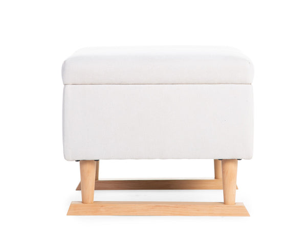 Poggiapiedi per Poltrona a Dondolo Childhome Bianco Naturale
