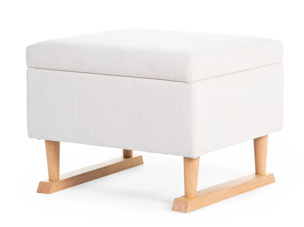 Poggiapiedi per Poltrona a Dondolo Childhome Bianco Naturale