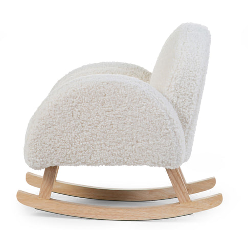 Sedia a Dondolo Childhome Teddy Bianco Natural