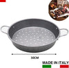Padella-Cuoci-Castagne-In-Acciaio-2-Manici-In-Metallo-Per-Cottura-A-Gas-O-Brace