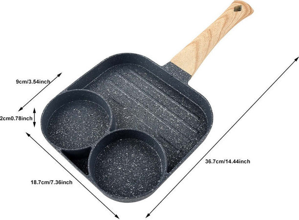 Padella Pancake 3 Scomparti In Lega Di Alluminio Antiaderente Per Cuocere 3 In 1 Casa e cucina/Pentole padelle e pirofile/Pentole e padelle/Padelle universali Trade Shop italia - Napoli, Commerciovirtuoso.it