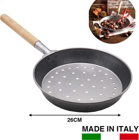 Padella Per Caldarroste In Acciaio Al Carbonio Diametro 26 Cm Accessorio Cucina Casa e cucina/Pentole padelle e pirofile/Pentole e padelle/Rostiere Trade Shop italia - Napoli, Commerciovirtuoso.it