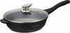 Padella-Wok-Antiaderente-In-Alluminio-Pressofuso-Con-Coperchio-In-Vetro-Temperato-Doppio-Manico-Termoresistente-Misure,-30-Cm-,-32-Cm-Royalty-Line