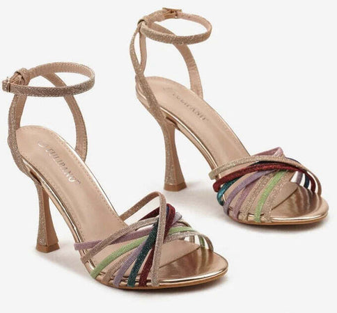 Paige - Sandali con strass intrecciati