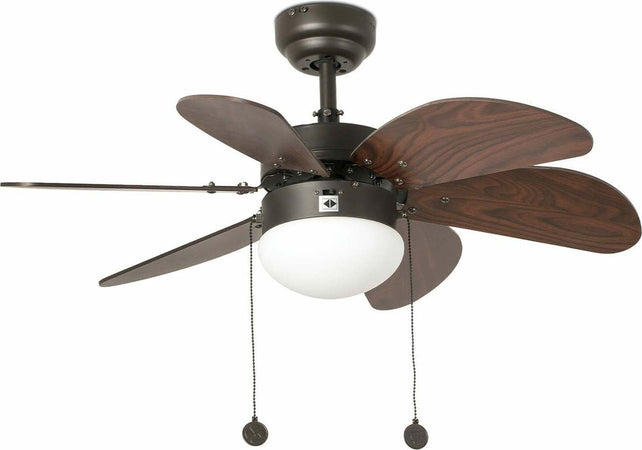 PALAO S Ventilatore da soffitto marrone Fai da te/Prodotti per la costruzione/Riscaldamento e raffreddamento/Sistemi mobili di climatizzazione/Ventilatori/Ventilatori da soffitto Led Mall Home - Napoli, Commerciovirtuoso.it