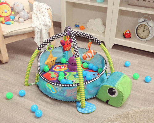 Palestrina e Piscina di Palline Kiokids 2 in 1 Prima infanzia/Attività e intrattenimento/Tappetini gioco e palestrine La Casa Del Bebè - Napoli, Commerciovirtuoso.it