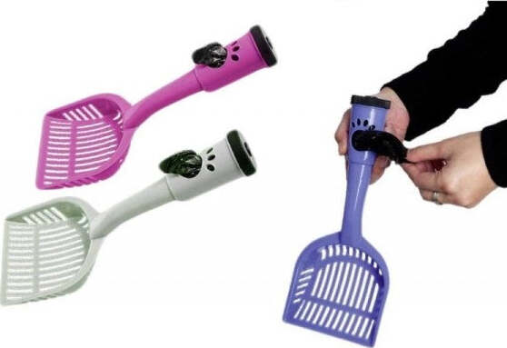 Paletta-Escrementi-Con-Dispenser-Porta-Sacchetti-Igienici-Per-Cani-Gatti