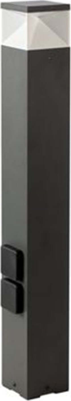 Paletto-Alto-Moderno-Diamond-Con-Prese-Alluminio-Grafite-12W-Led-3000K