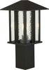 Paletto-Contemporaneo-Venezia-Alluminio-Nero-Vetro-Trasparente-1-Luce-E27-45Cm
